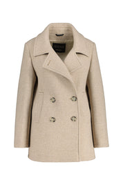 Kurzmantel aus Wolle - Beige