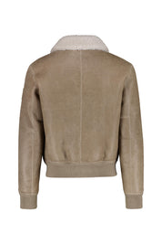 Lederjacke TRACE mit Stehkragen - Fossil/Natural - Braun