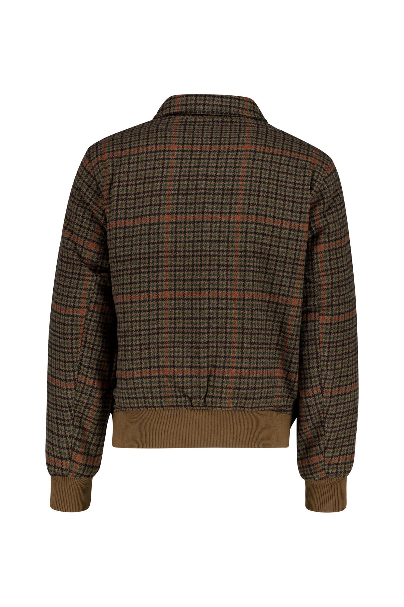 Übergangsjacke kariert aus Wollmix - 826 Teak - Braun