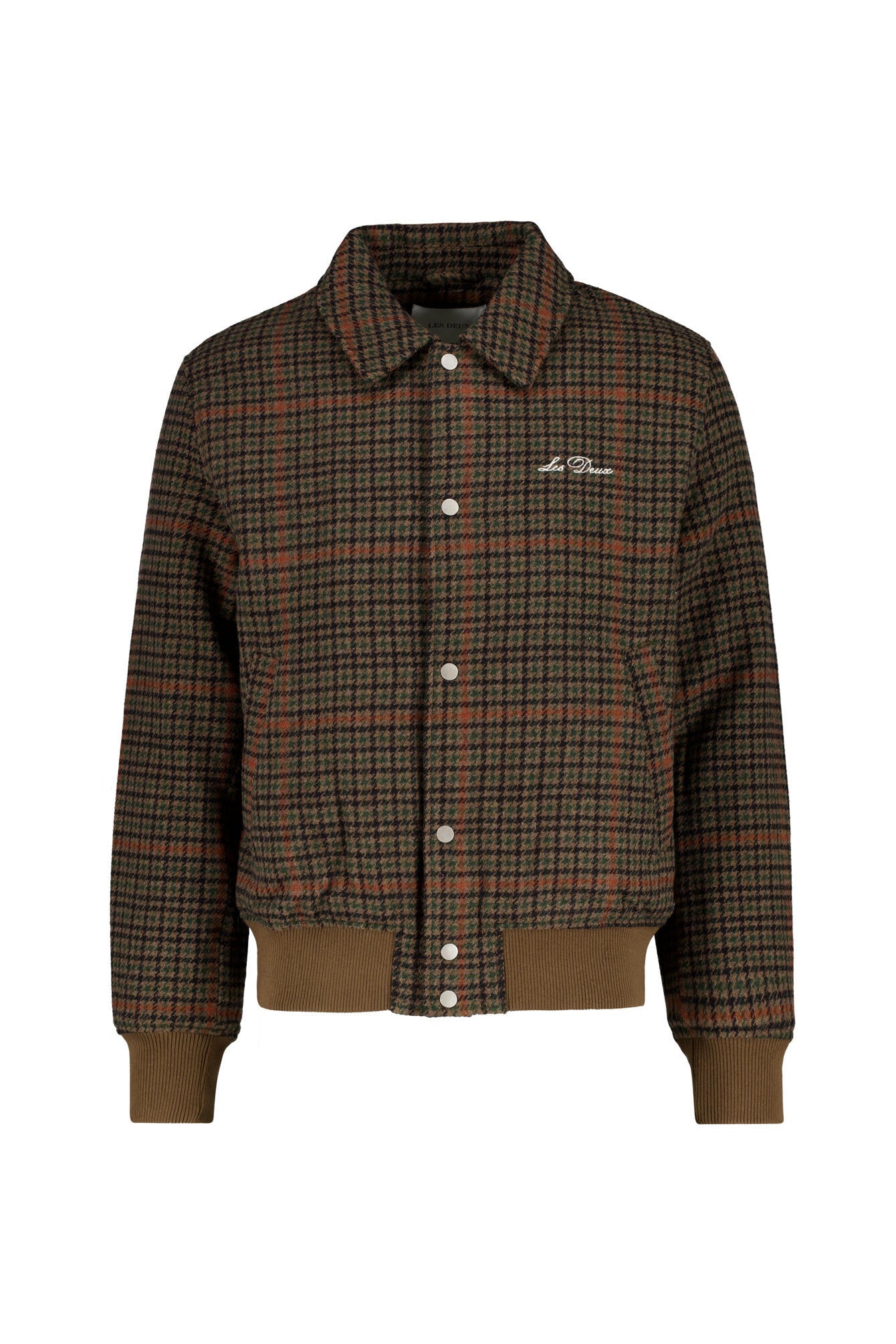 Übergangsjacke kariert aus Wollmix - 826 Teak - Braun