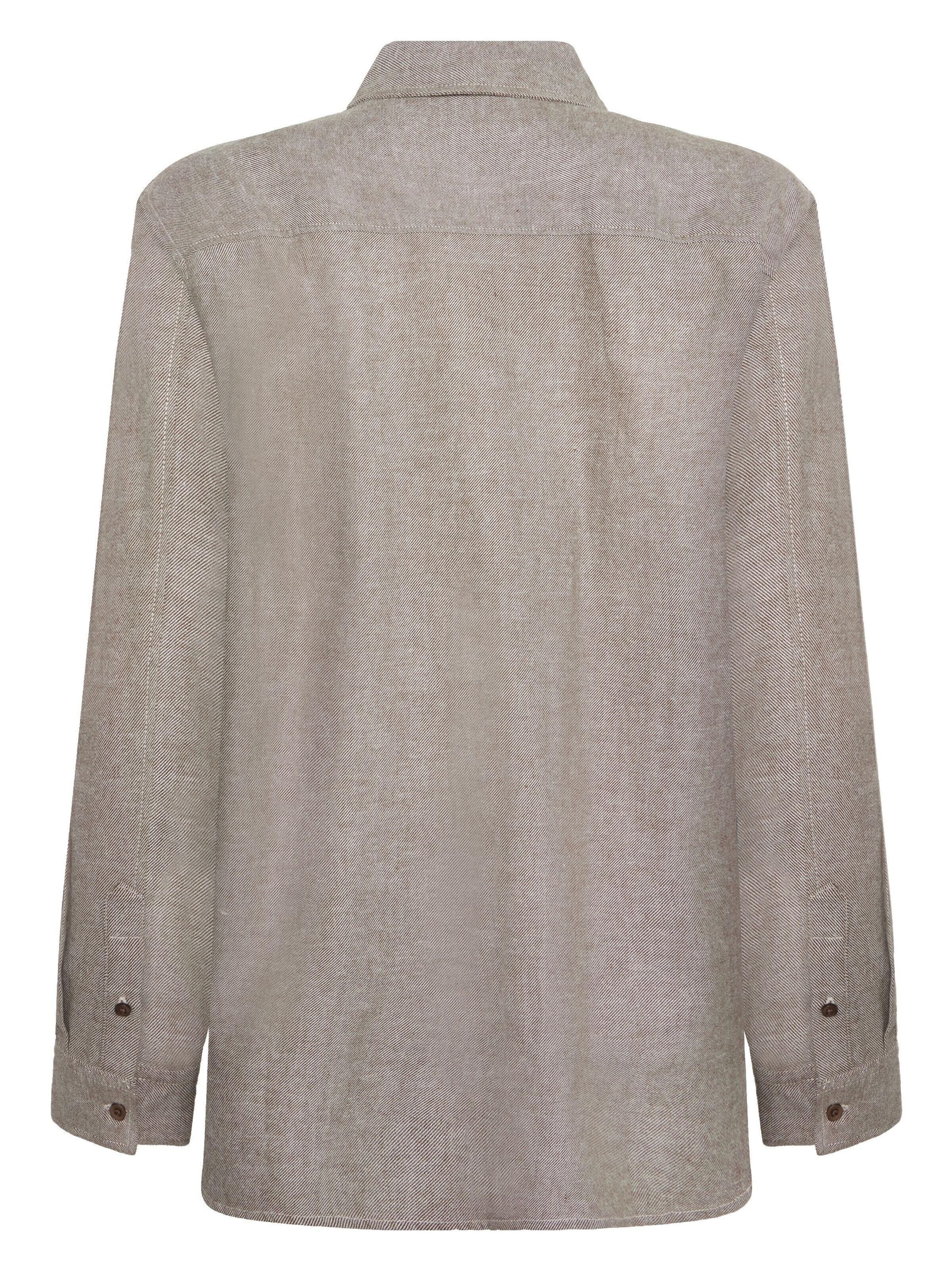Hemd Meliert aus Baumwolle - 1243 Brown - Braun