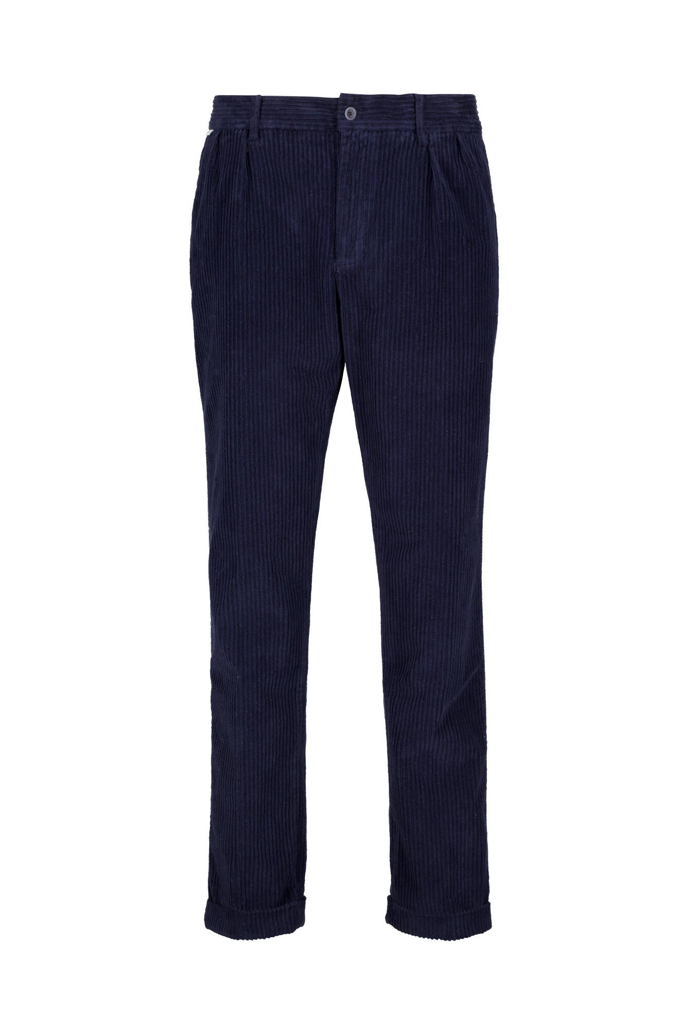 Cordhose Regular Fit aus Baumwolle - Navy - Blau