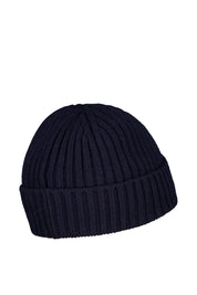 Strickmütze aus Wolle - Dark Navy - Blau