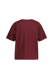 T-Shirt aus Baumwolle - Bordeaux Vin - Rot