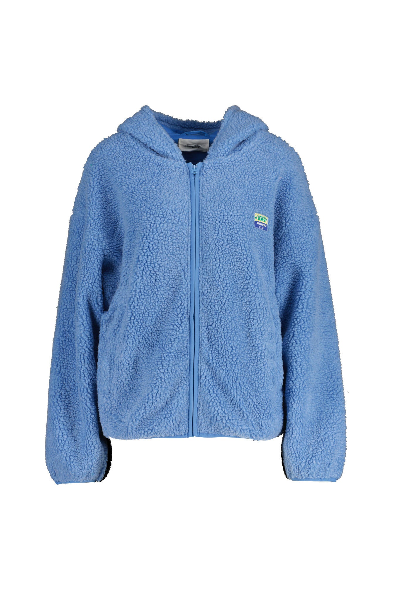 Fleecejacke mit Kapuze - Celeste - Blau