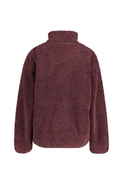 Fleecejacke mit Stehkragen - Bordeaux Chine - Rot