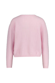 Strickjacke aus Wollmix - Dragee Chine - Rosa