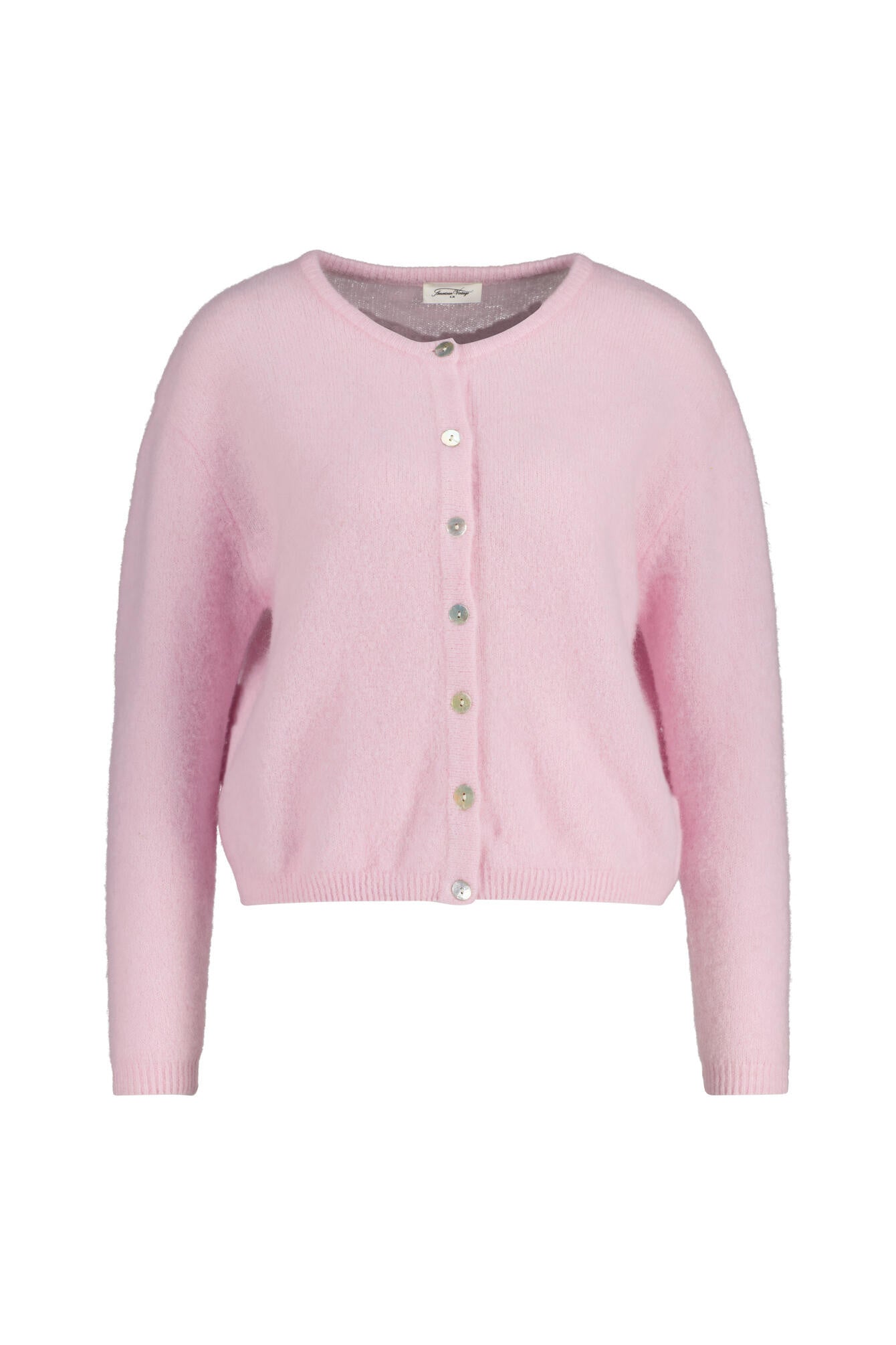 Strickjacke aus Wollmix - Dragee Chine - Rosa