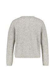Strickjacke aus Wollmix - Gris Clair Chine - Grau