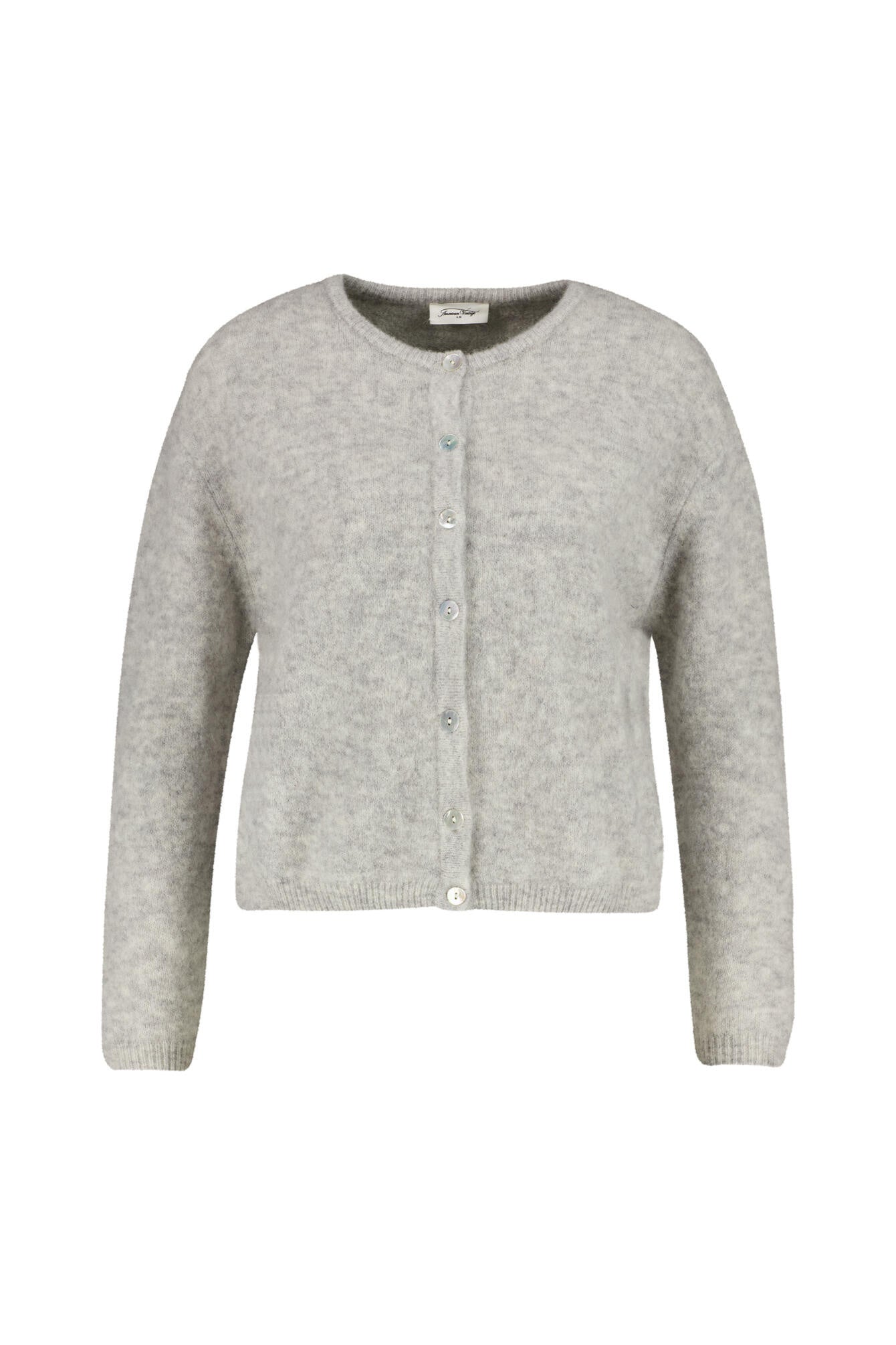 Strickjacke aus Wollmix - Gris Clair Chine - Grau