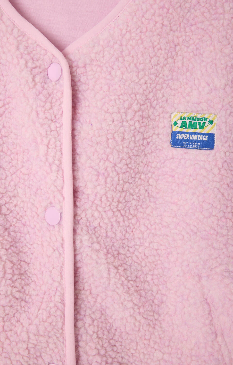 Fleeceweste mit V-Ausschnitt - Dragee Chine - Rosa