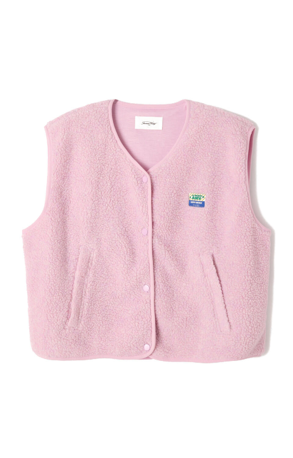 Fleeceweste mit V-Ausschnitt - Dragee Chine - Rosa