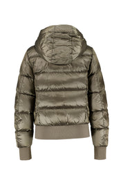 Daunenjacke MARIAH mit Kapuze - 0103 Olive Grey - Khaki
