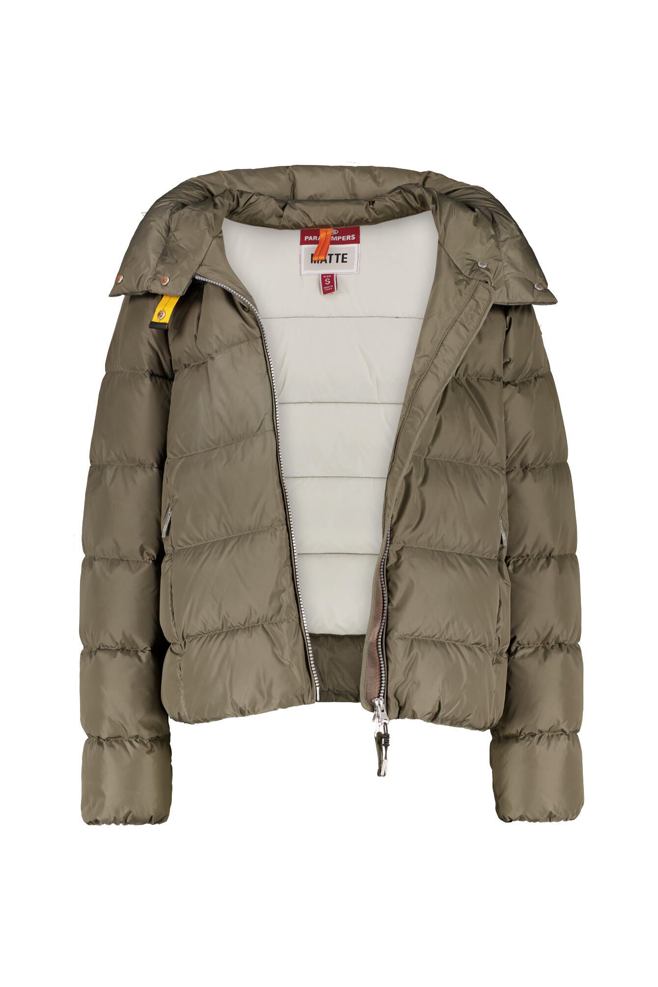 Daunenjacke JINNY mit Kapuze - 0103 Olive Grey - Khaki