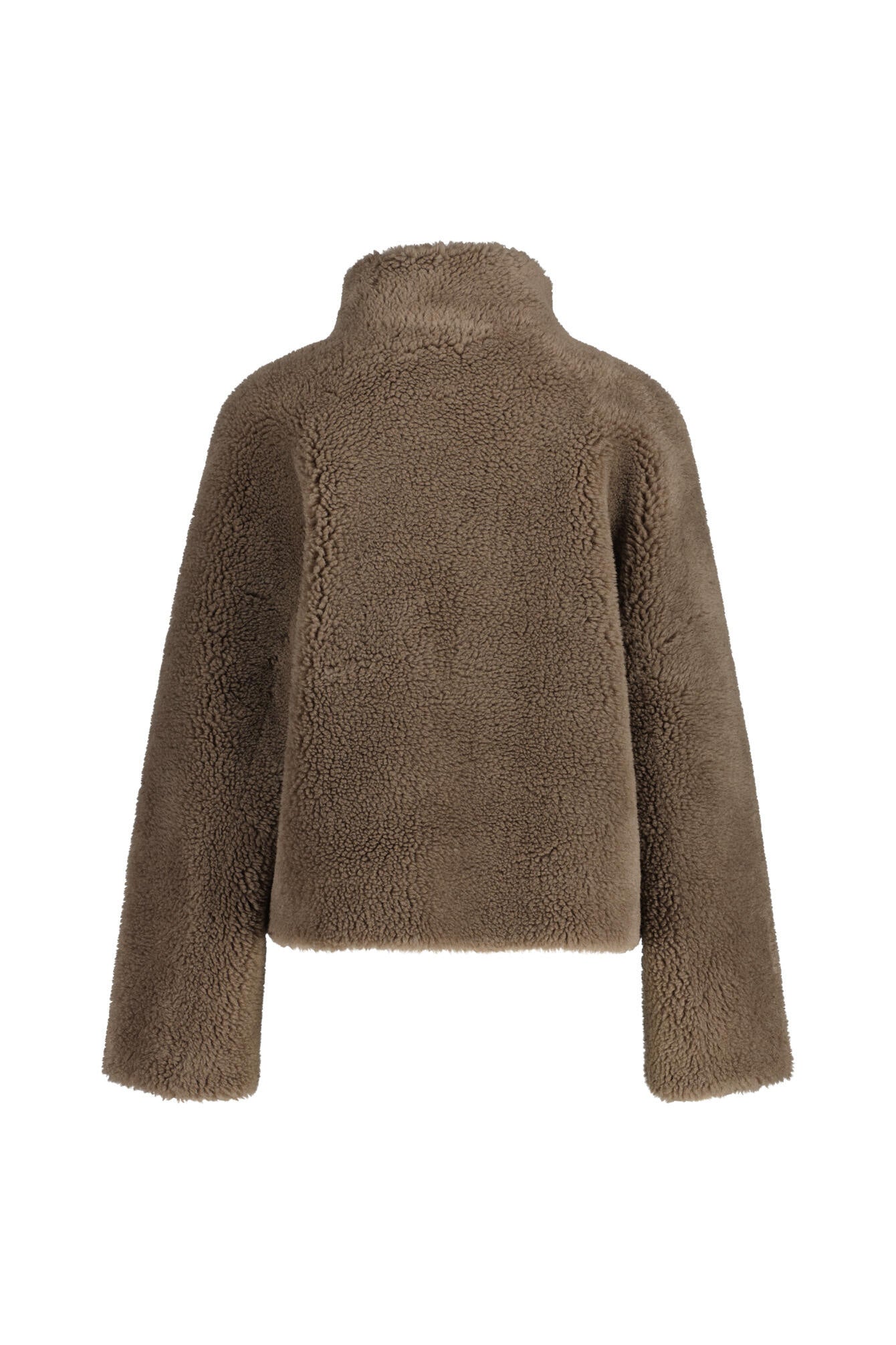 Wolljacke MALLOW mit Stehkragen - Camel - Braun