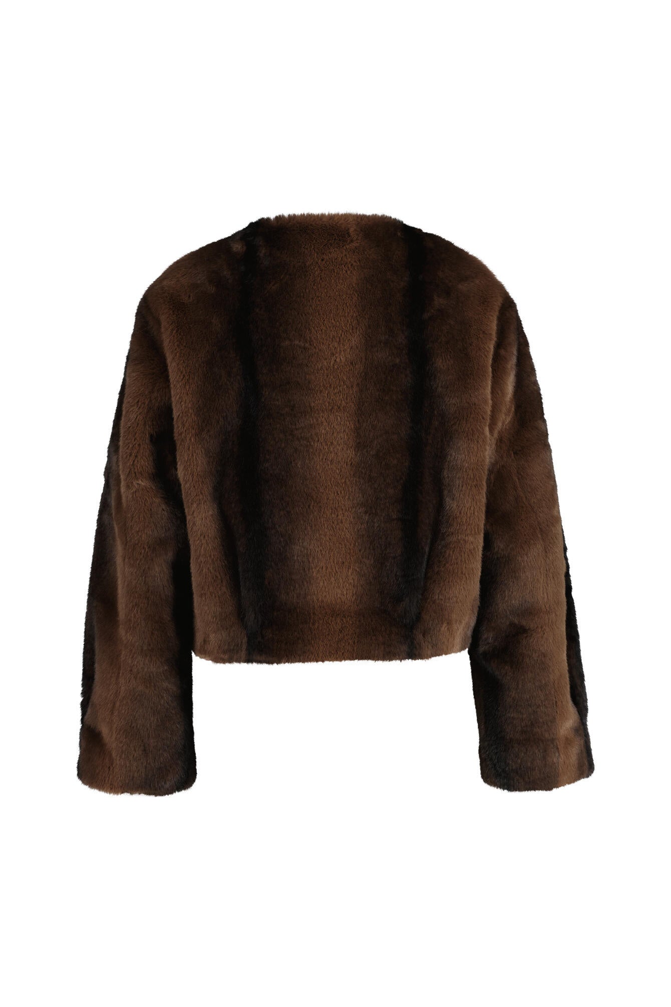 Jacke CELESTE in Felloptik - Dark Brown - Braun