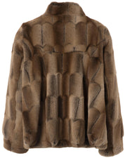 Jacke JENNIFER in Felloptik - 226 Dark Brown - Braun