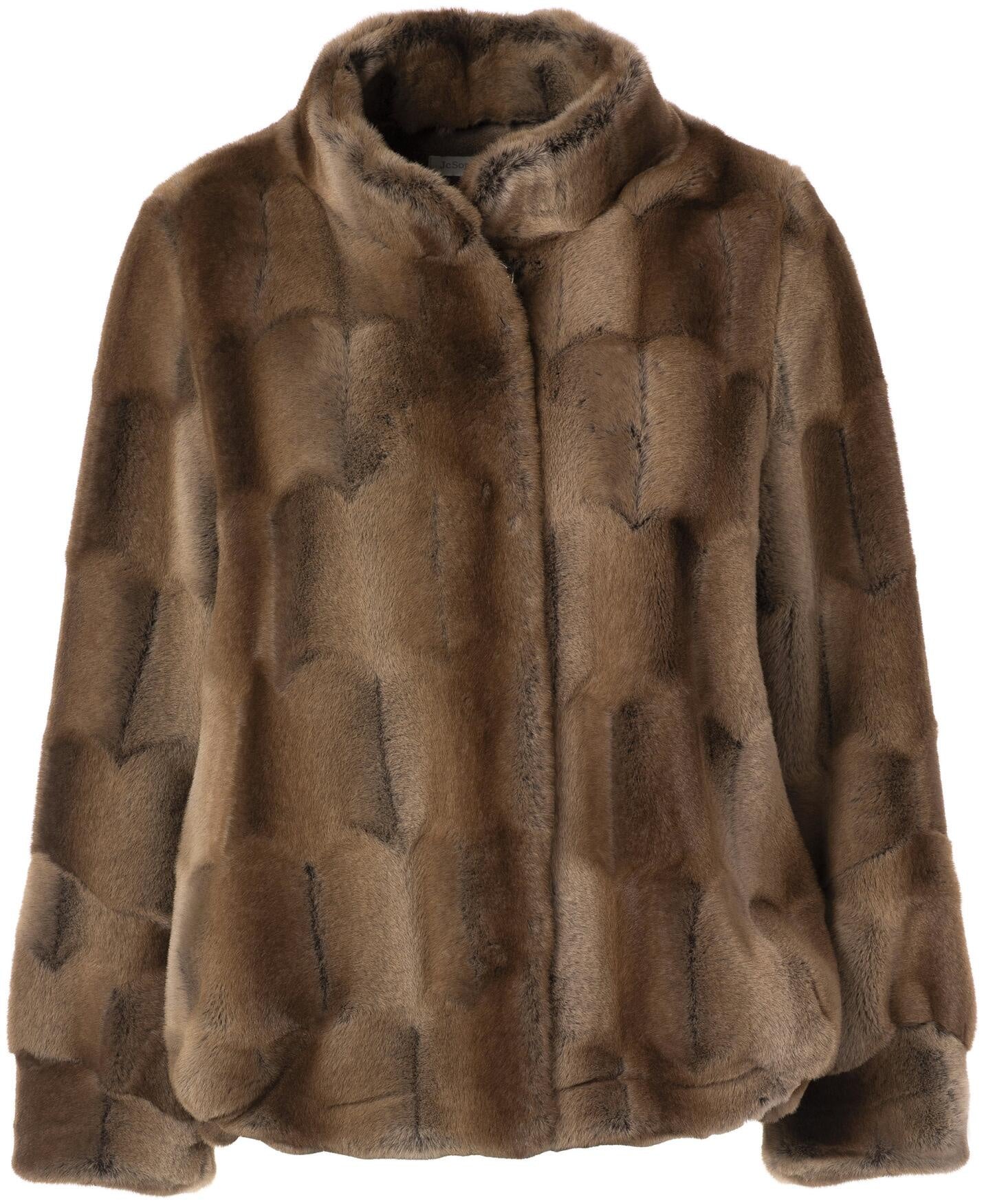Jacke JENNIFER in Felloptik - 226 Dark Brown - Braun