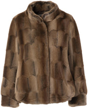 Jacke JENNIFER in Felloptik - 226 Dark Brown - Braun