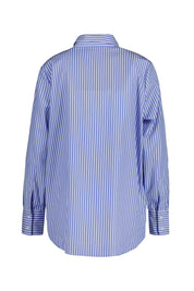 Bluse gestreift - 253001 Blue Whale - Blau