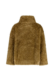 Jacke in Felloptik - 2000 Sabbia - Braun