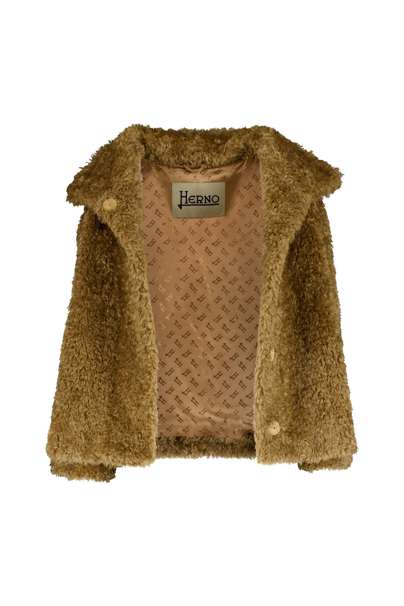 Jacke in Felloptik - 2000 Sabbia - Braun