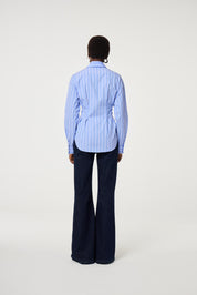 Hemdbluse IRINA aus Baumwolle - 3349 French Blue - Blau
