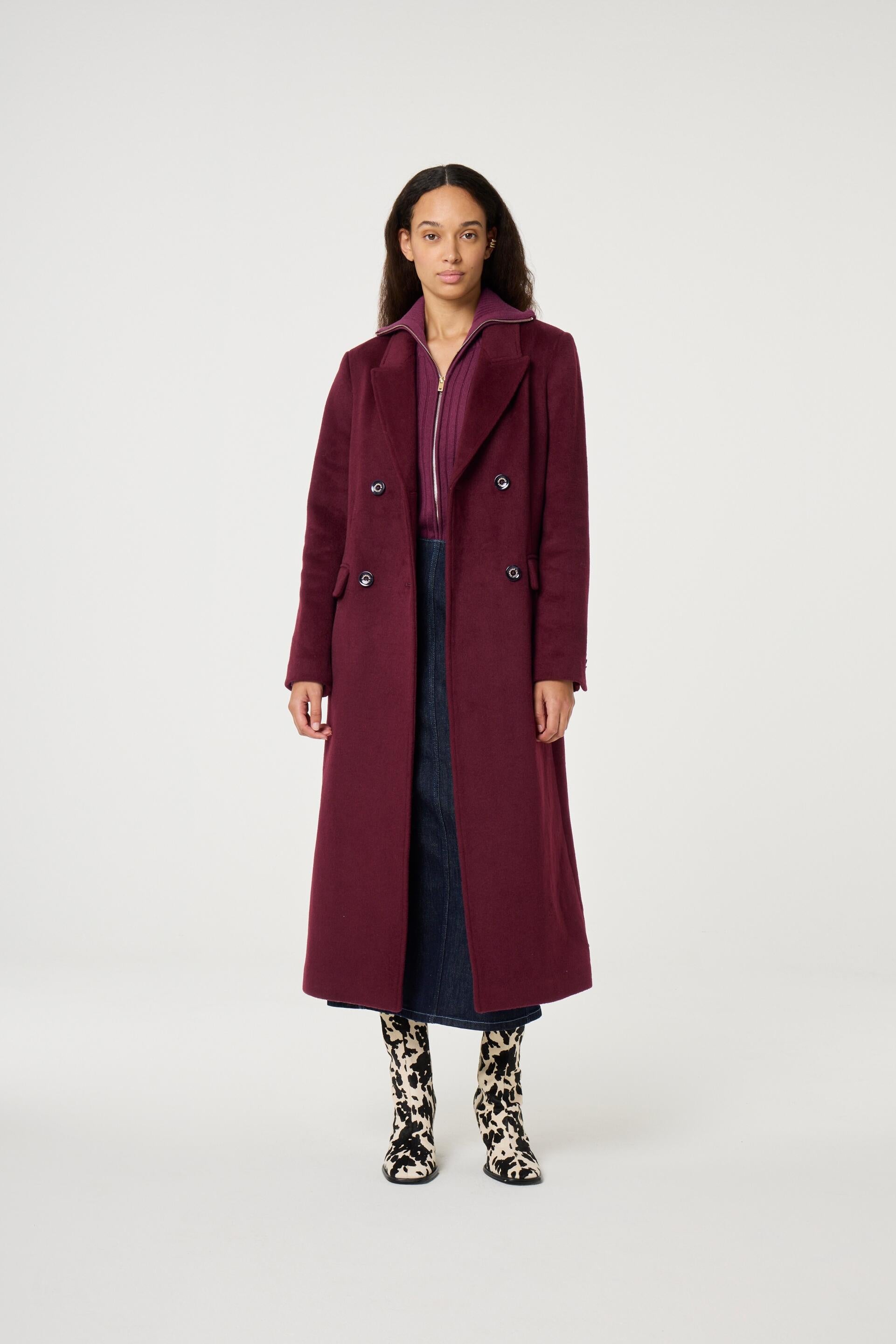 Wollmantel SOPHIA COAT - 6602 Deep Burgundy - Rot