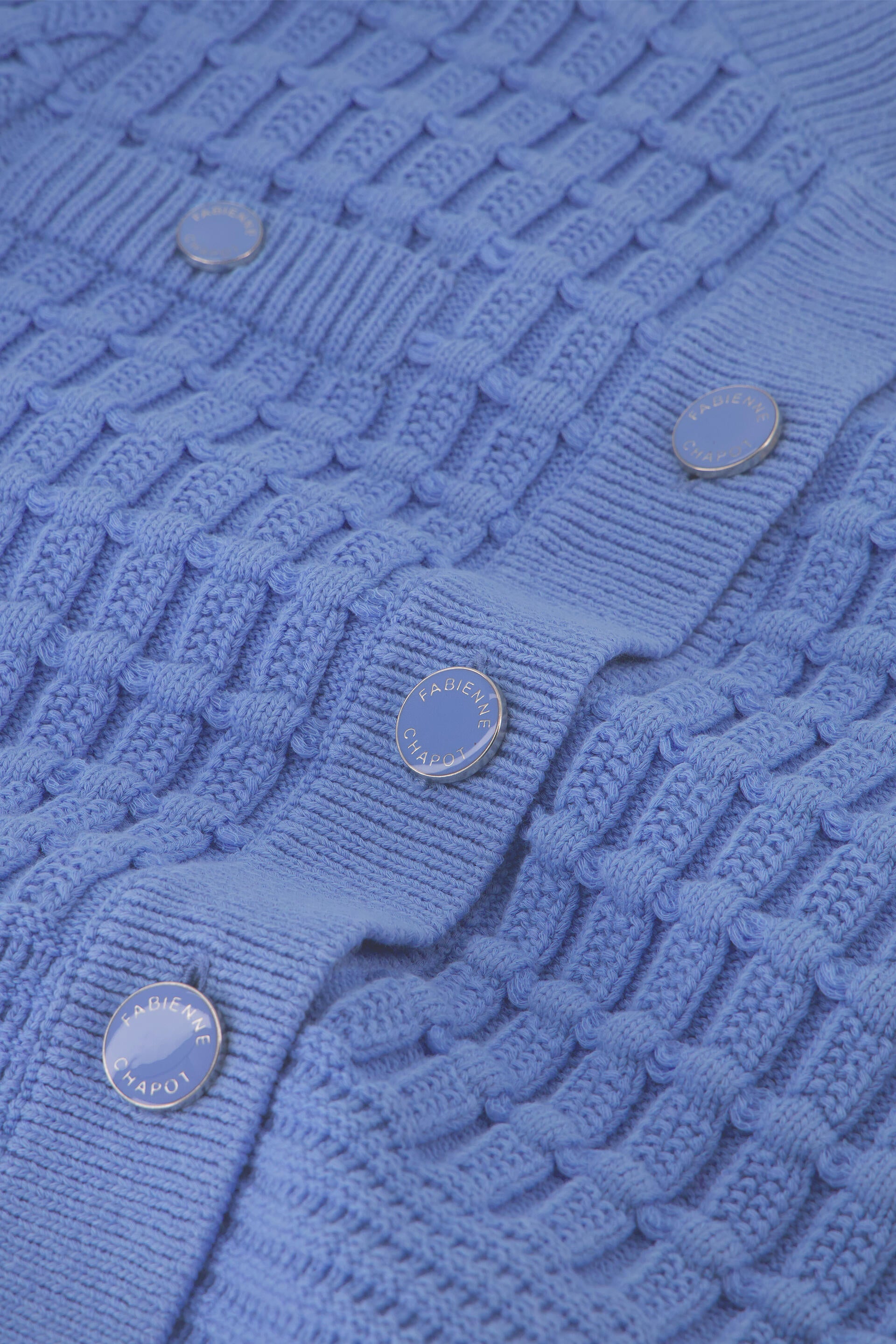 Strickjacke CHIN aus Baumwollmix - 3349 French Blue - Blau