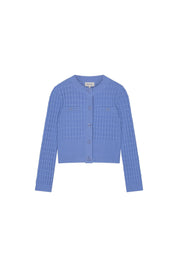 Strickjacke CHIN aus Baumwollmix - 3349 French Blue - Blau