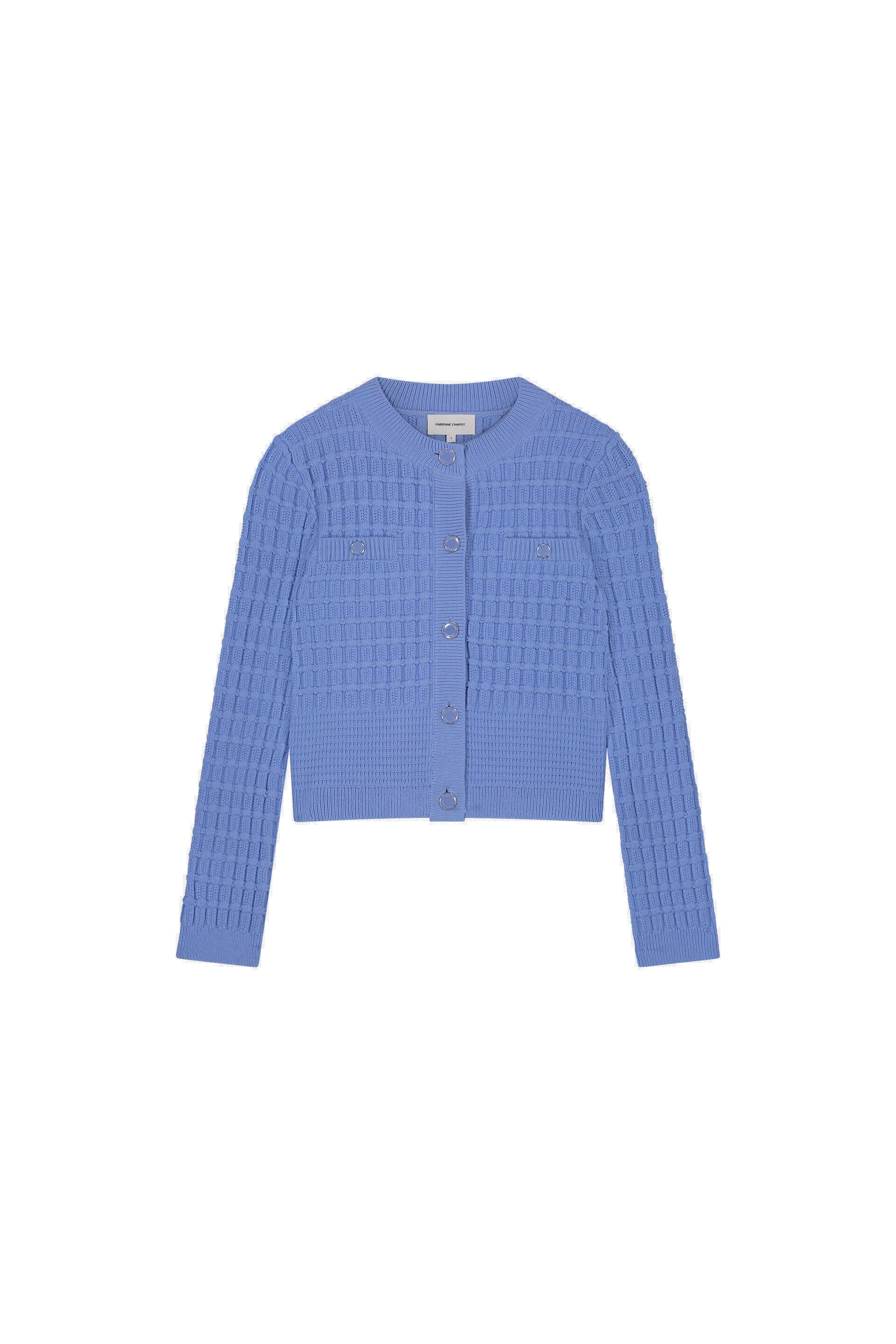 Strickjacke CHIN aus Baumwollmix - 3349 French Blue - Blau