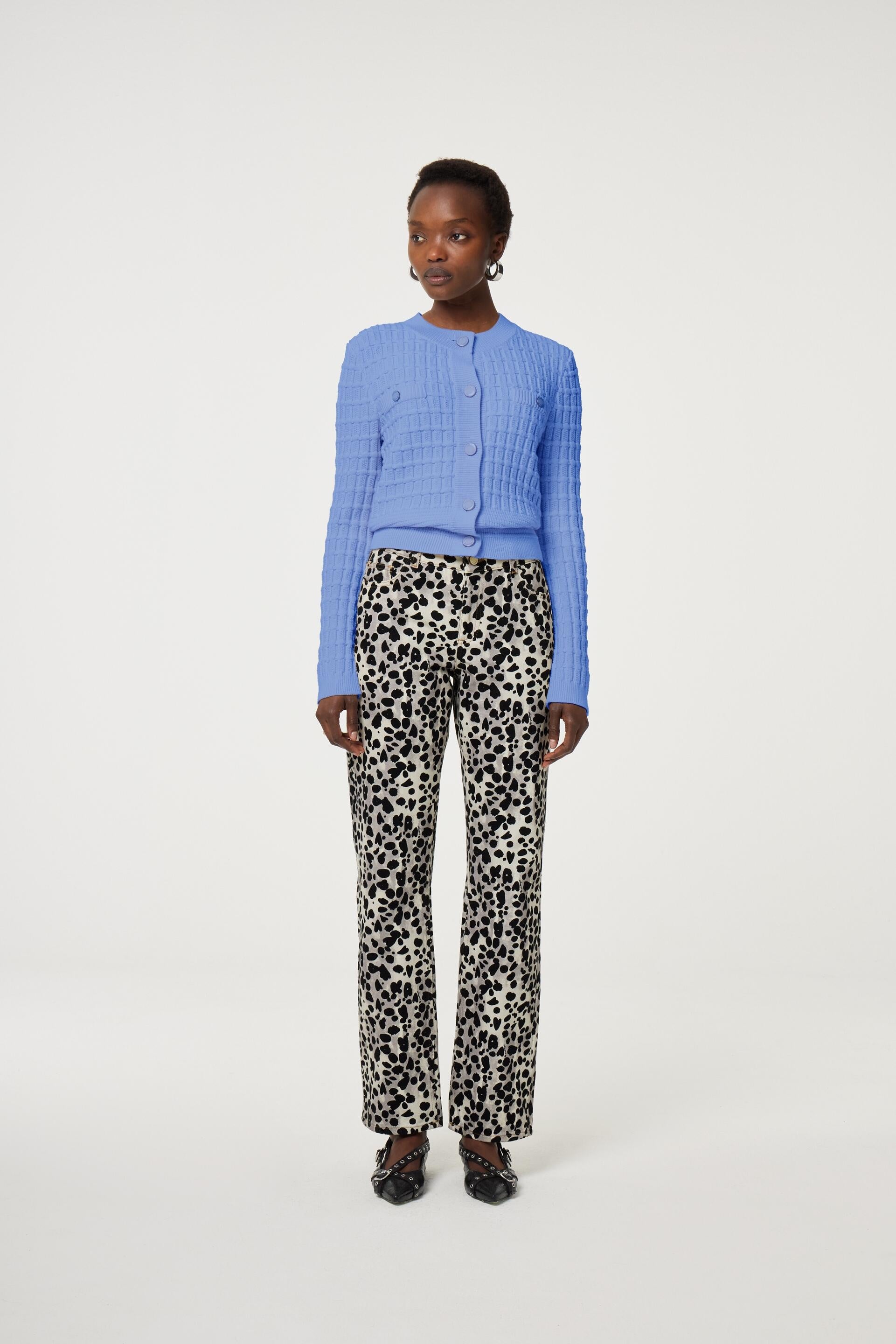 Strickjacke CHIN aus Baumwollmix - 3349 French Blue - Blau