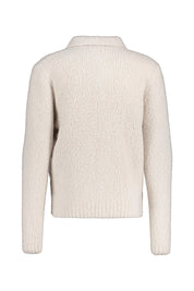 Strickjacke aus Merinowolle - 0101 - Creme