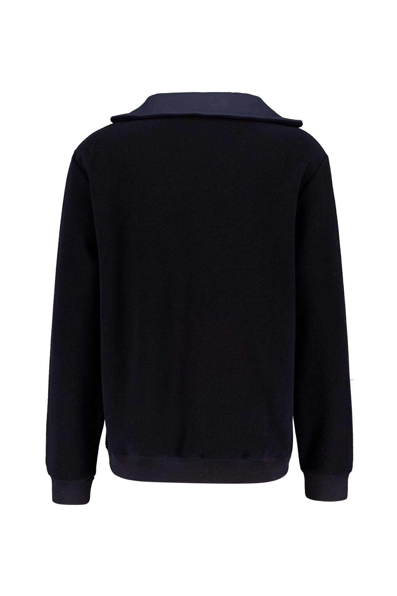Strickpullover aus Wollmix - Navy - Blau
