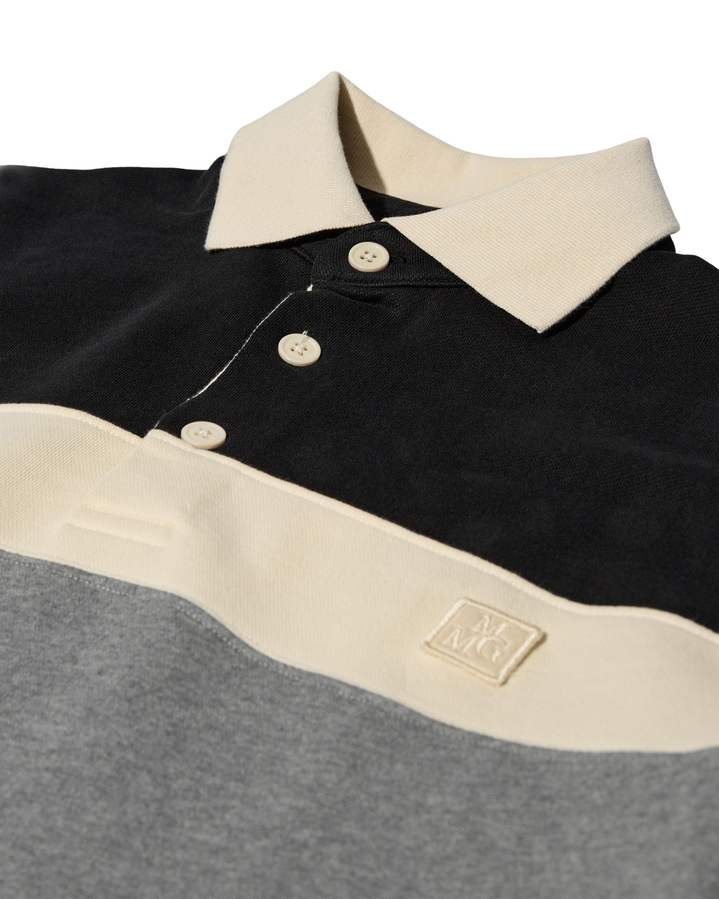 Sweatshirt GRAHAM mit Polokragen - 801 Black - Schwarz