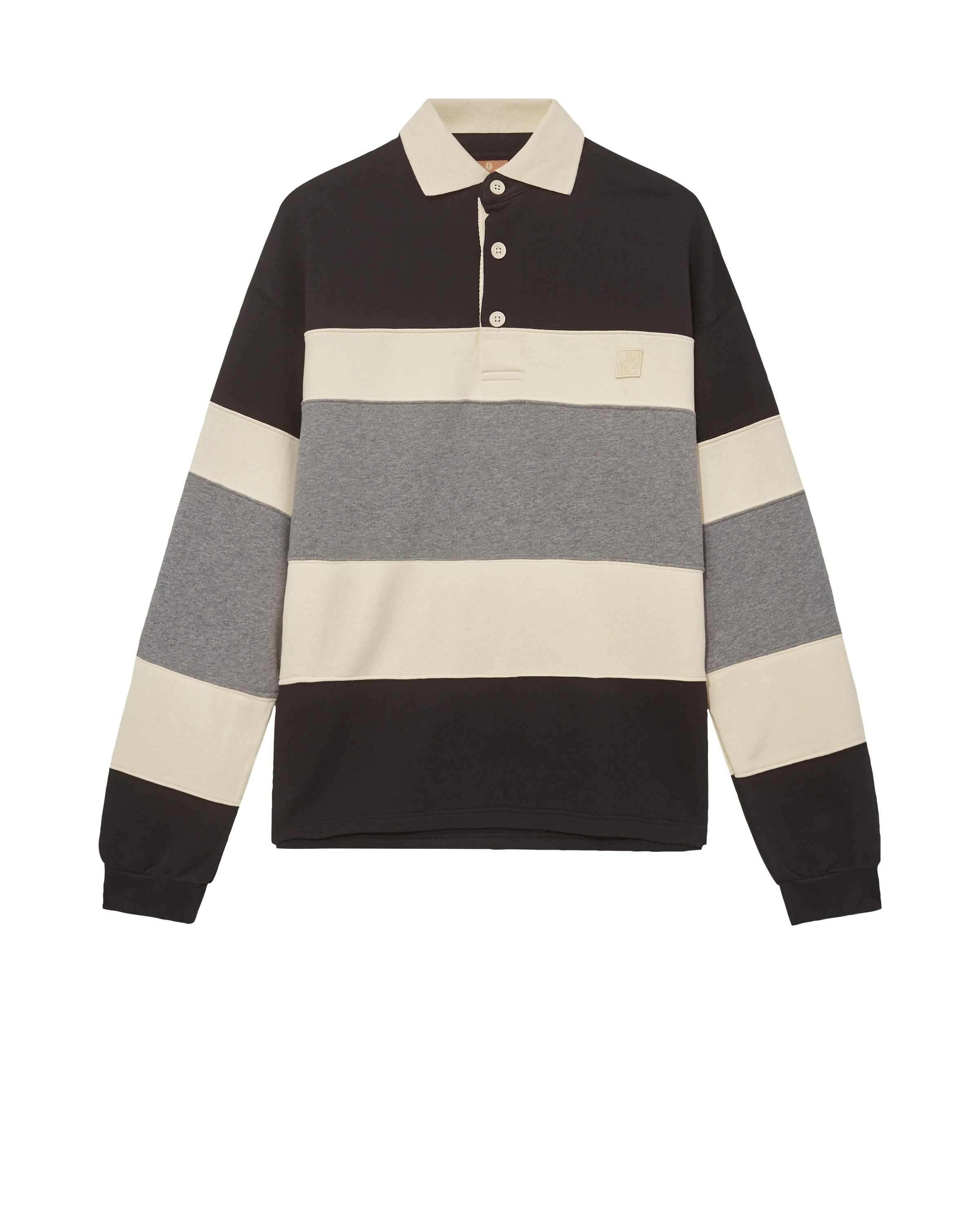 Sweatshirt GRAHAM mit Polokragen - 801 Black - Schwarz
