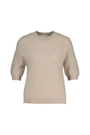 Strick-T-Shirt aus Kaschmirmix - 113 Cloudy - Beige
