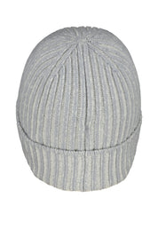 Strickmütze aus Wolle - Blue/Silver - Grau