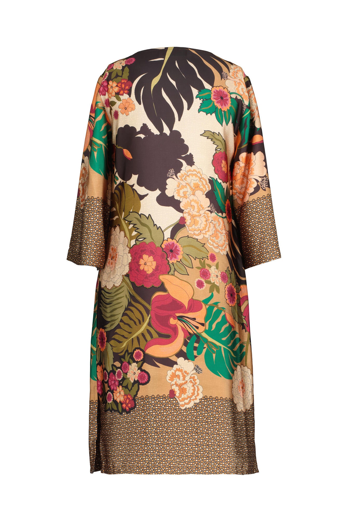 Freizeitkleid floral Midi - Red - Rot