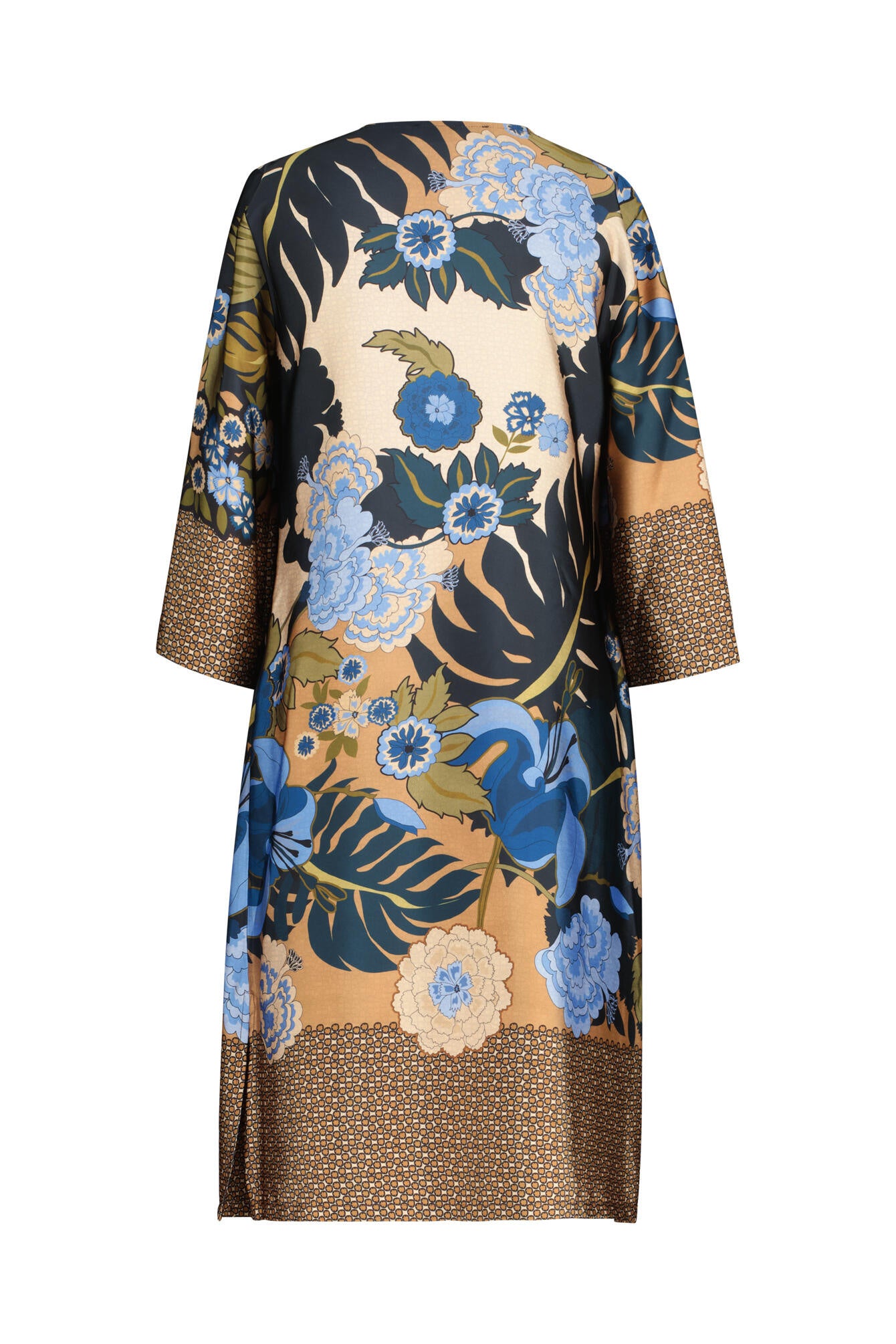 Freizeitkleid floral Midi - Blue - Blau