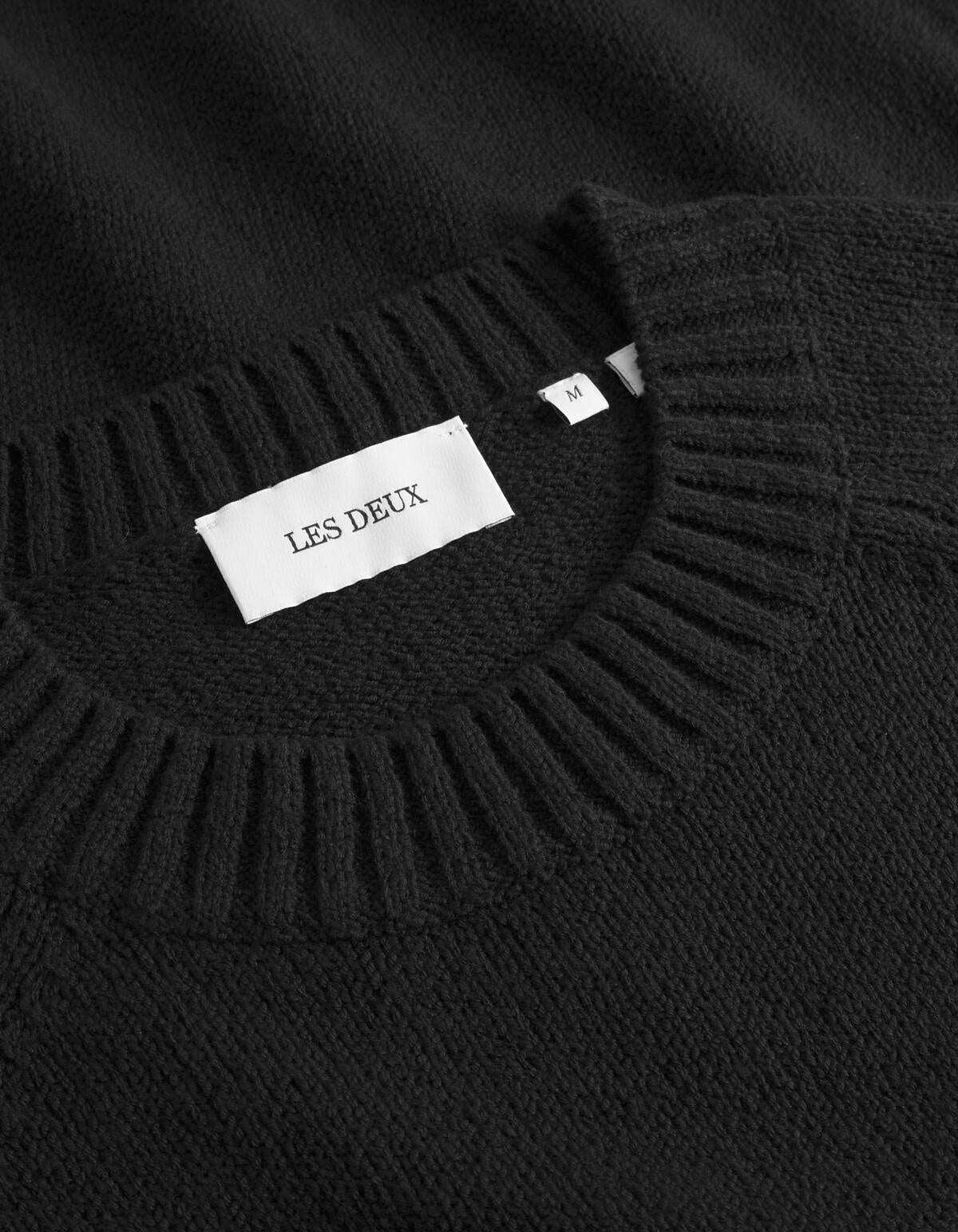 Strickpullover BRAD aus Baumwolle - 100 Black - Schwarz