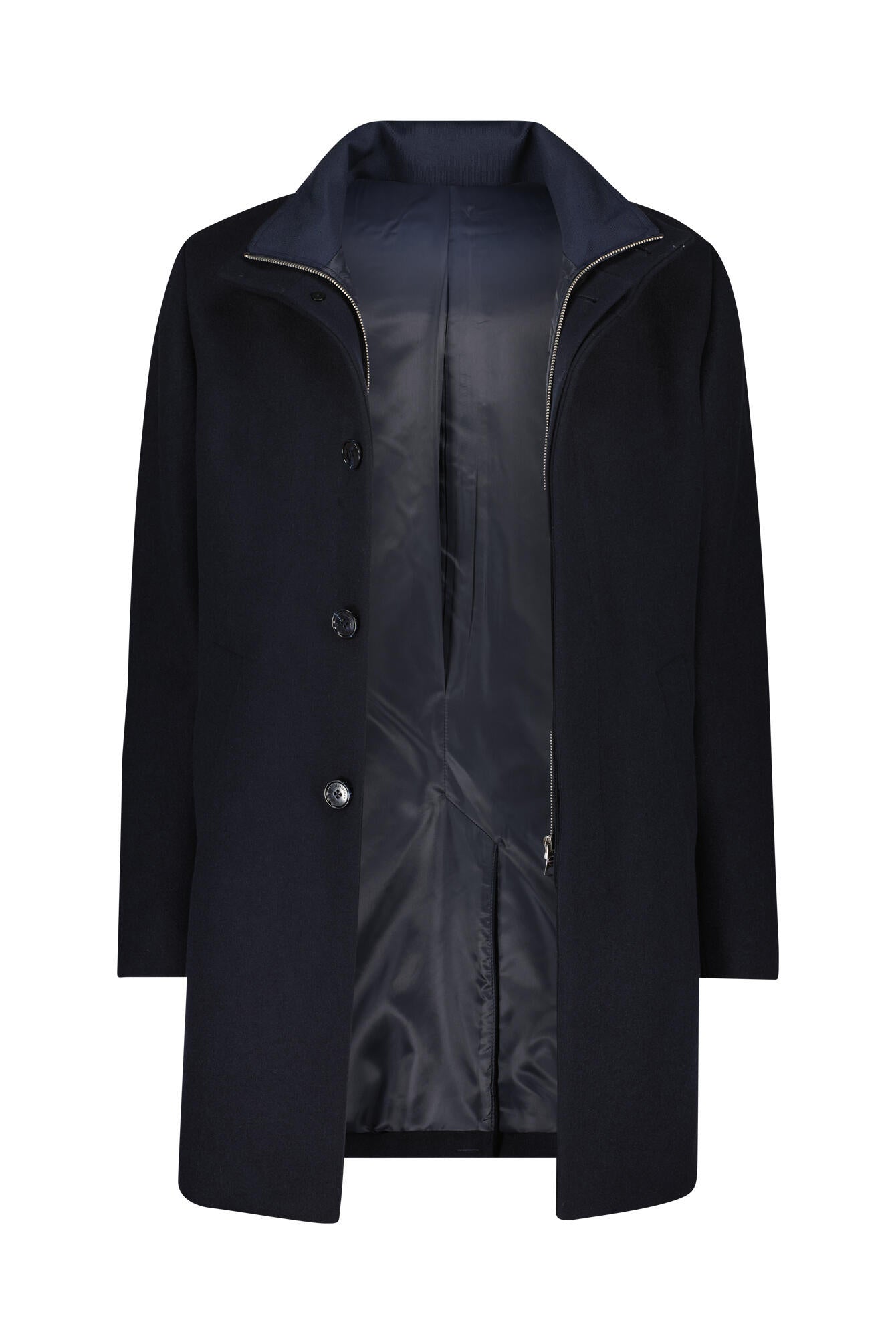 Wollmantel HARVEY mit Stehkragen - Dark Navy - Blau