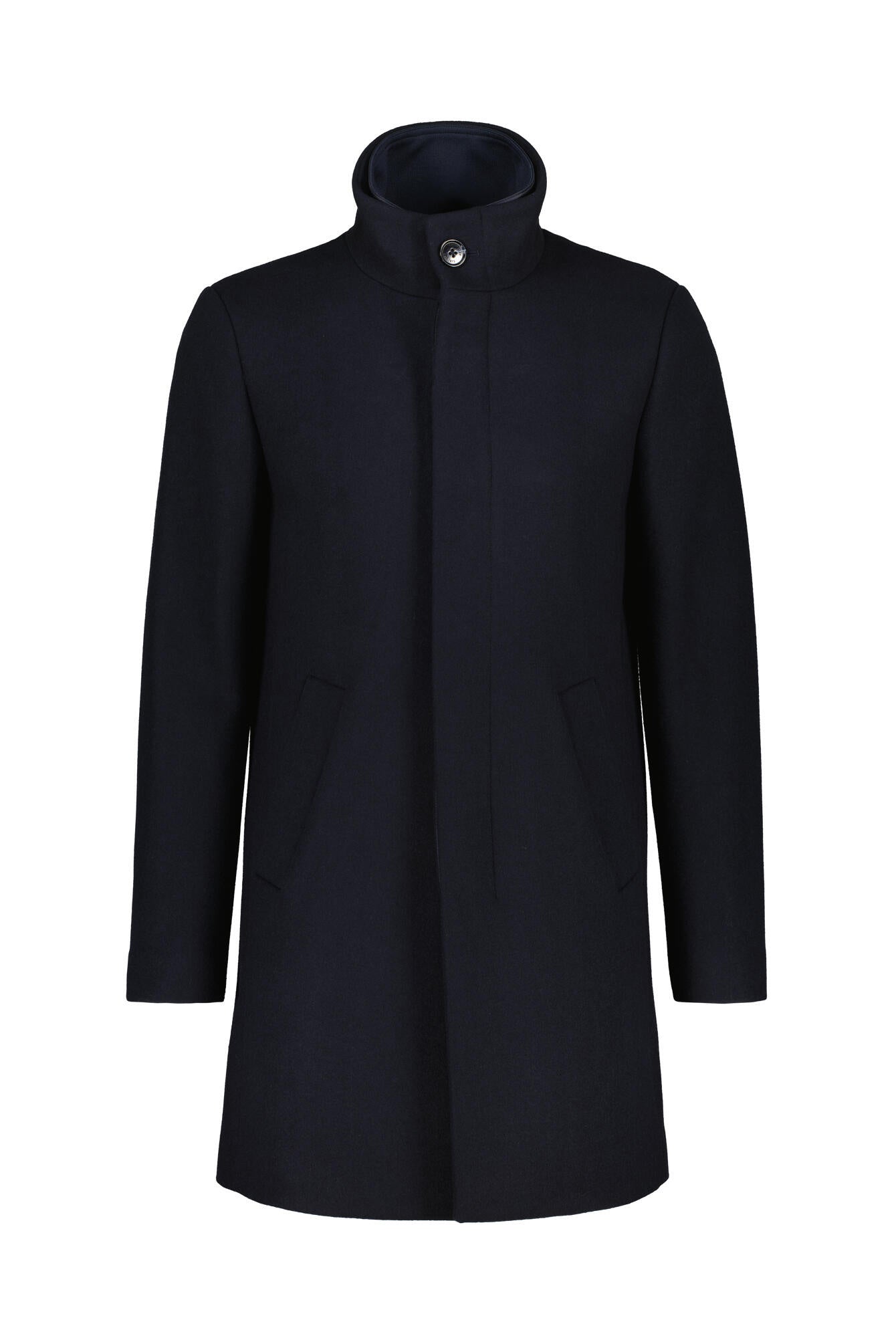 Wollmantel HARVEY mit Stehkragen - Dark Navy - Blau