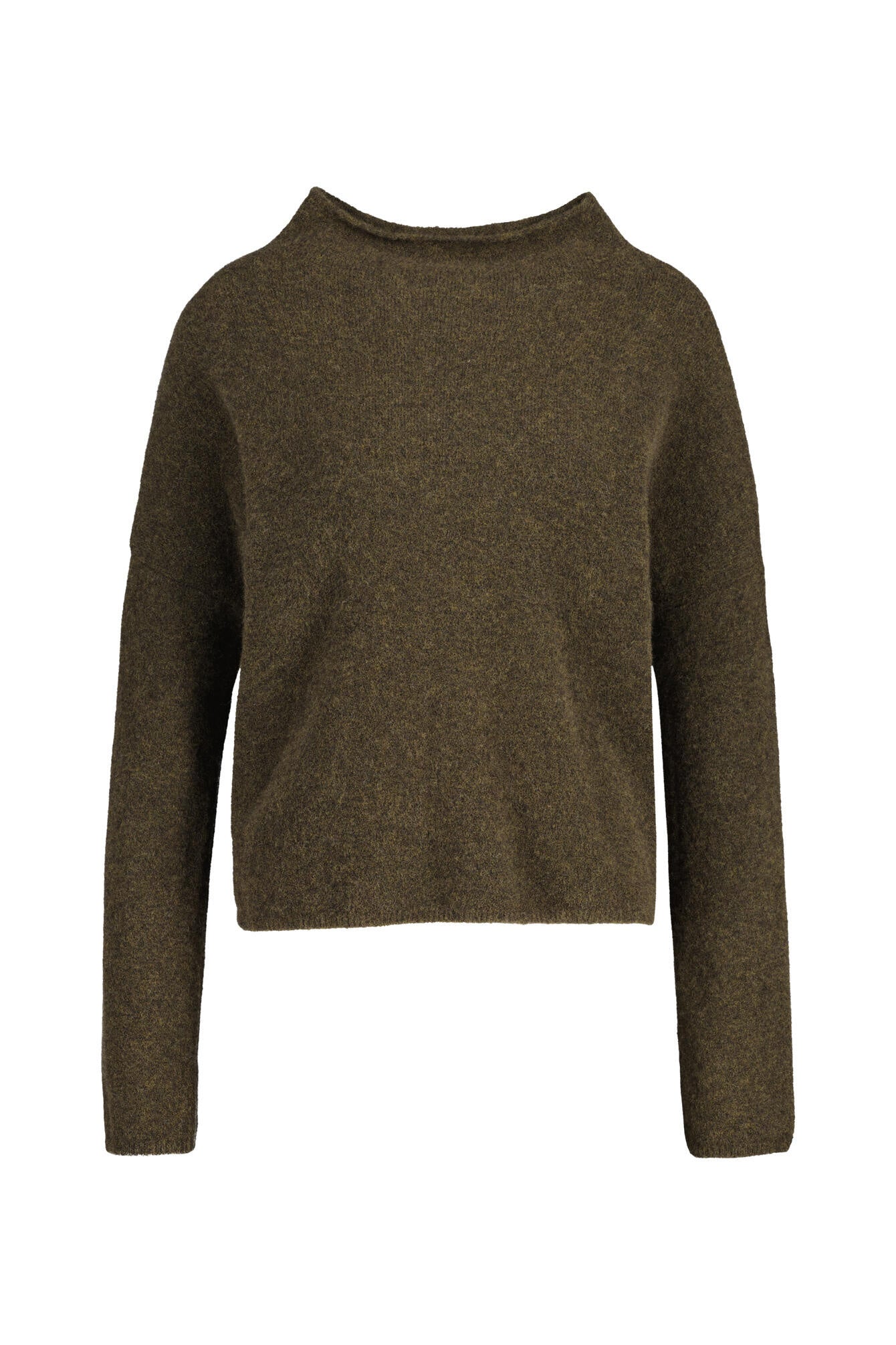 Strickpullover aus Wollmix - 0276 Dark Khaki Green - Khaki