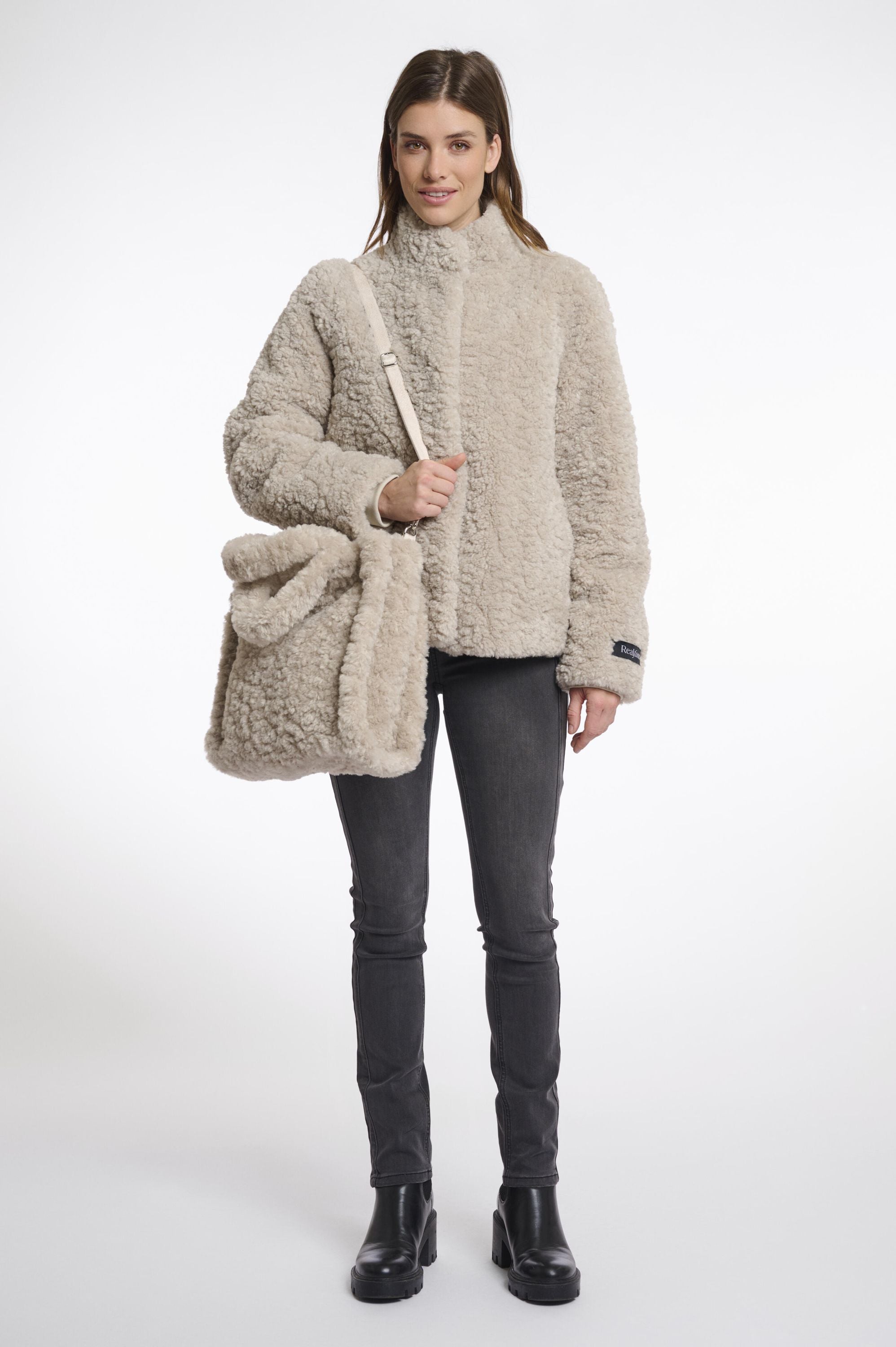 Umhängetasche BRAX aus Kunstfell - Beige - Beige