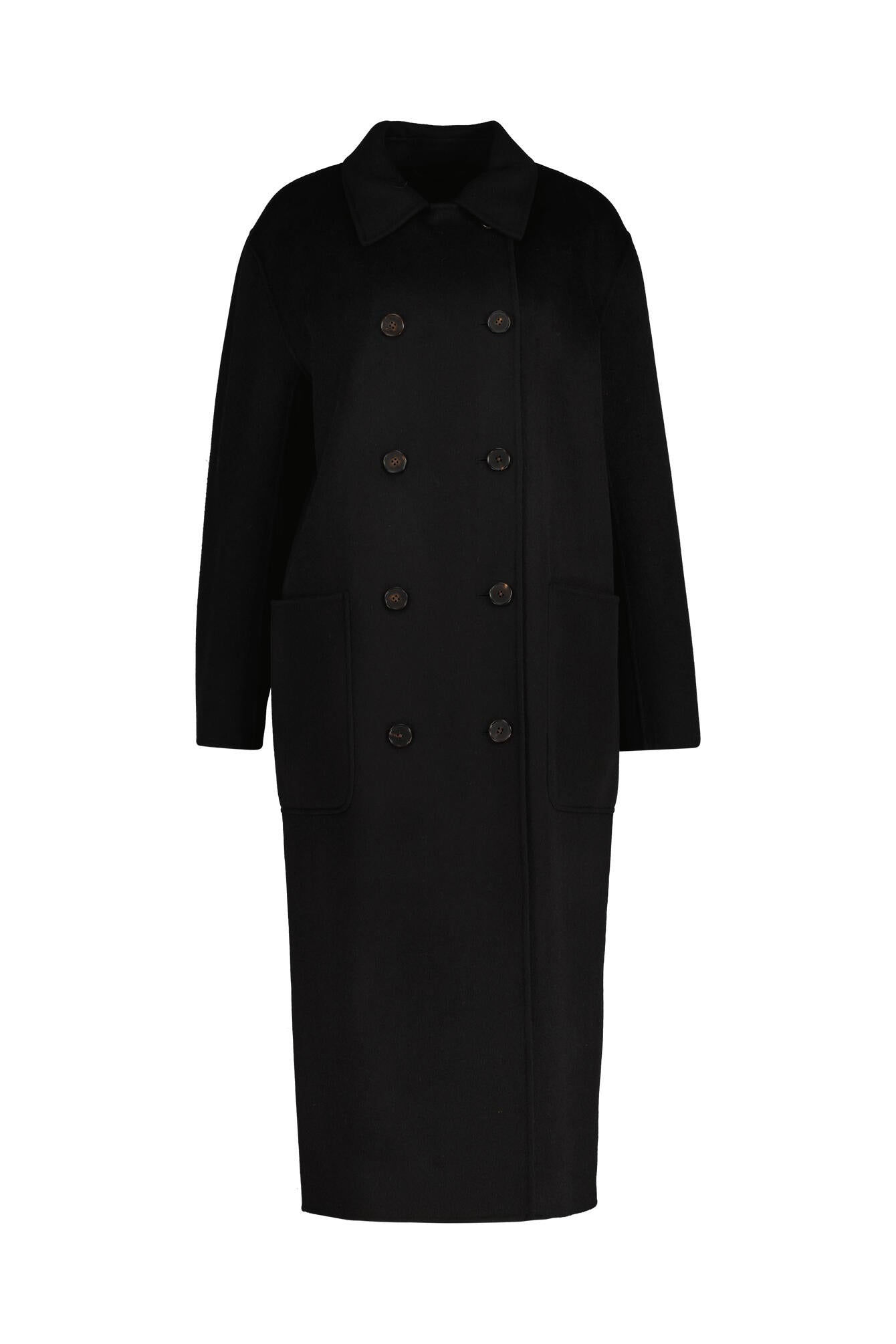 Mantel AMELIA aus Wolle - 1433 Black - Schwarz