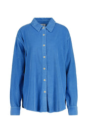 Cordovershirt aus Baumwolle - Celeste Vintage - Blau
