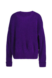 Strickpullover aus Wollmix - Aubergine - Violett