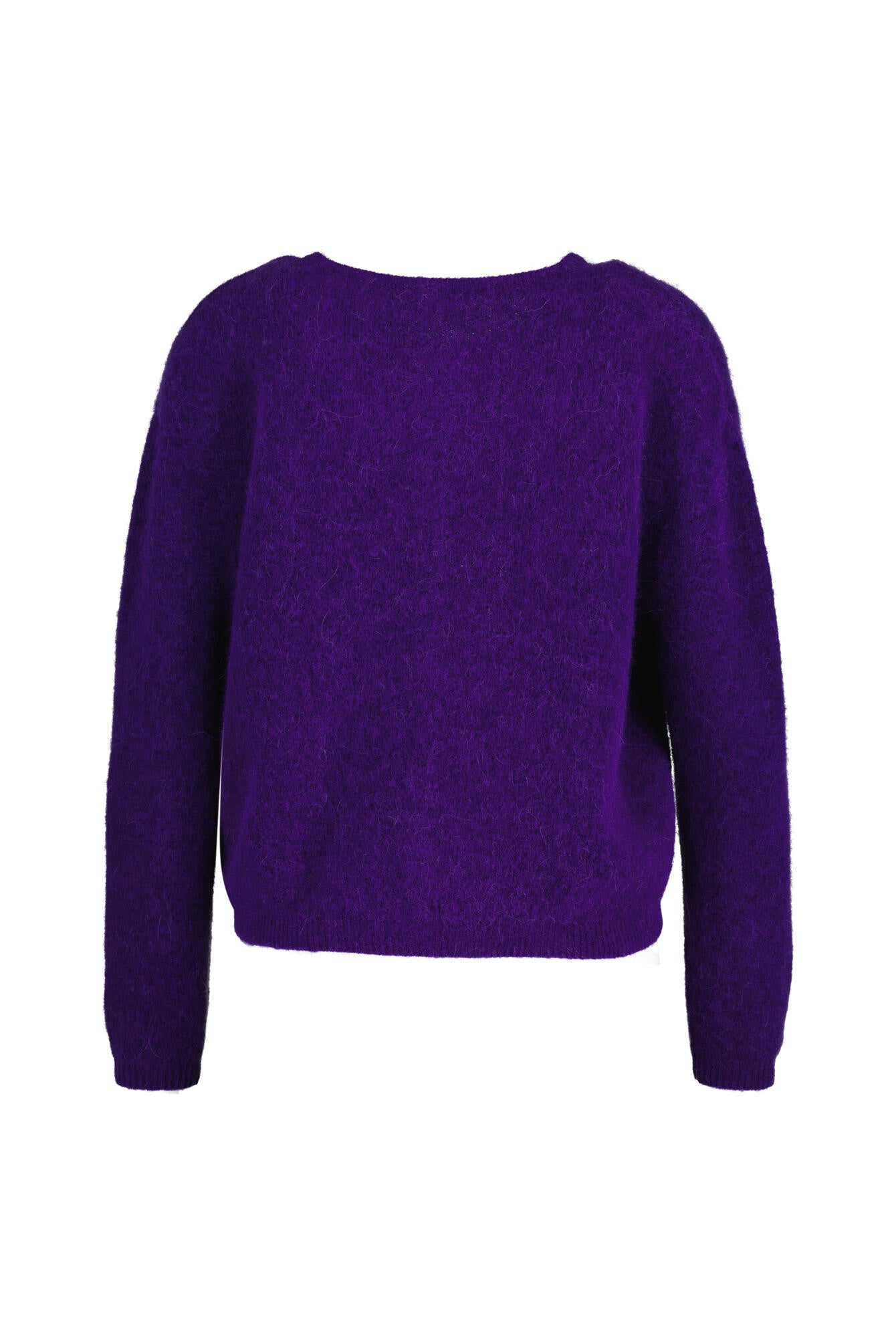 Strickjacke aus Wollmix - Aubegine - Violett