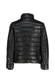 Lederjacke ERNIE mit Stehkragen - 0541 Black - Schwarz